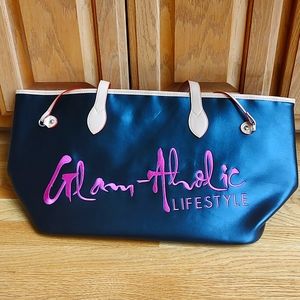 Mia Ray Black Pink Glamaholic Tote